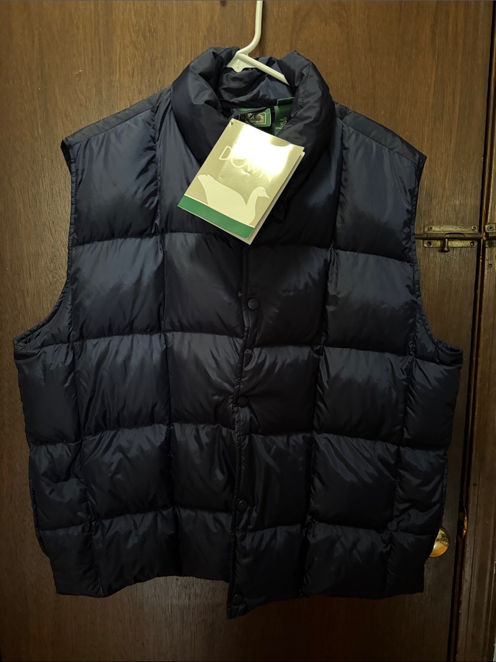 L.L. Bean Men’s XL Navy Quilted Down packable Puffer Vest